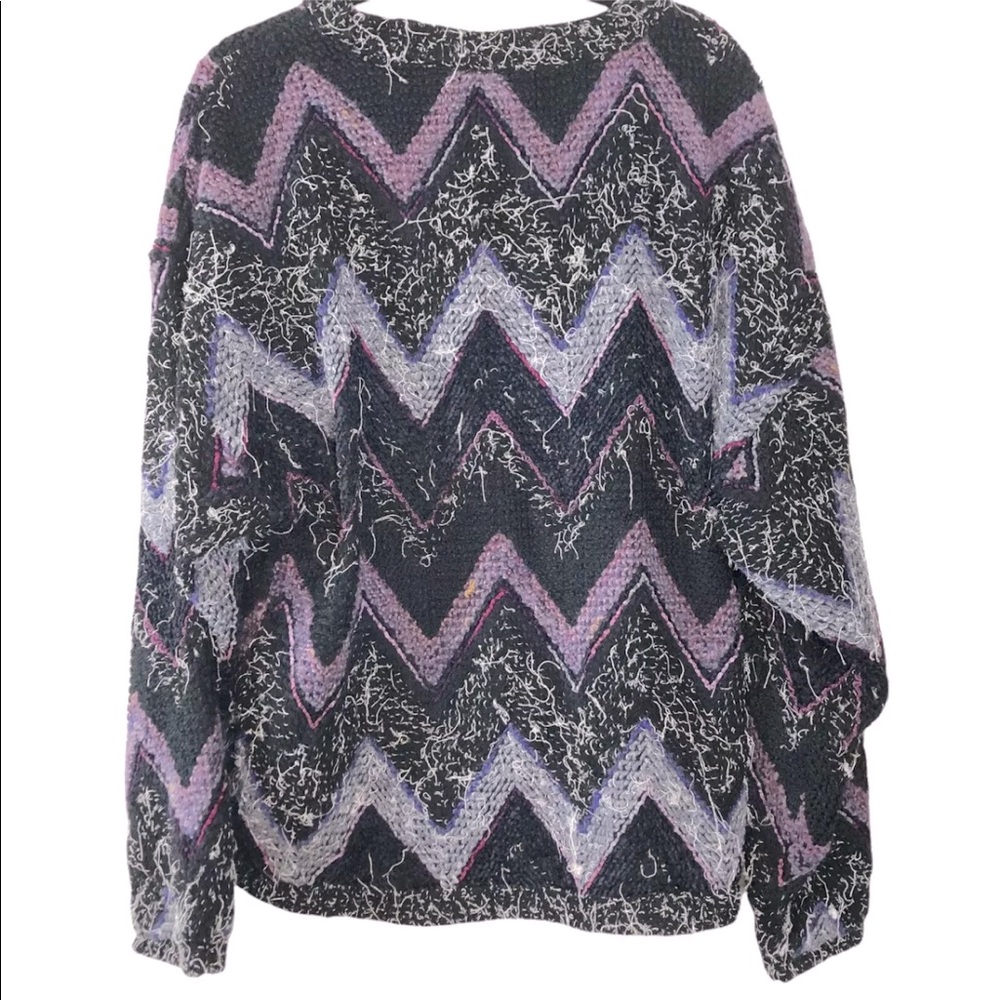 Vintage Allen Wah Wool Chevron Sweater